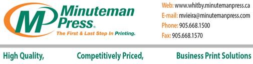 Banner Sponsor - Minuteman Press Whitby